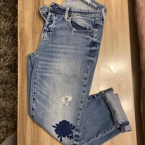Gap cropped Embroidered jeans